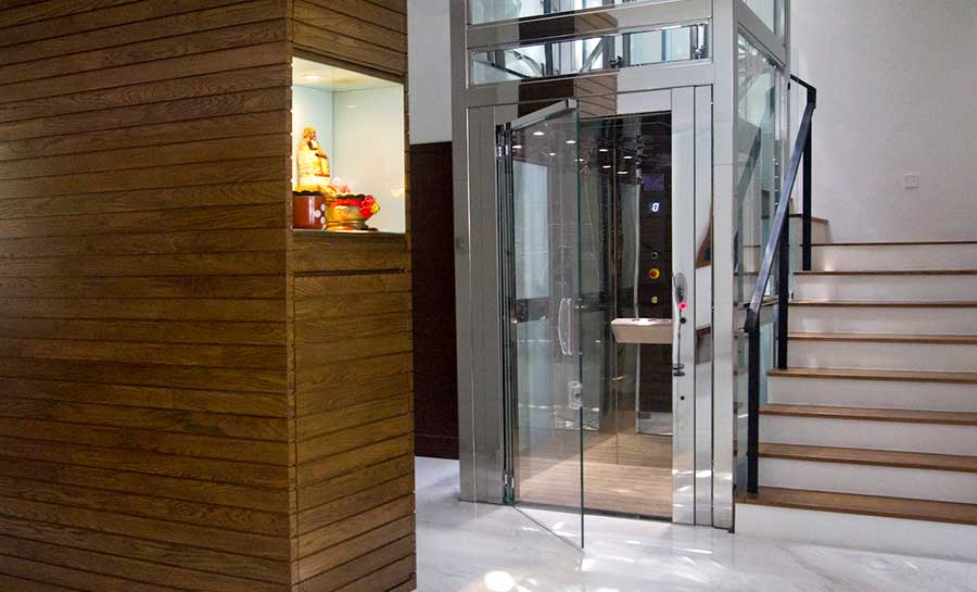 residential elevator installation in Vancouver home