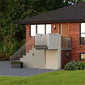 Vancouver home with a porch lift for wheelchair access