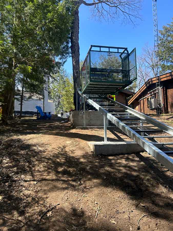 Hillside Tram Installation in Muskoka, ON