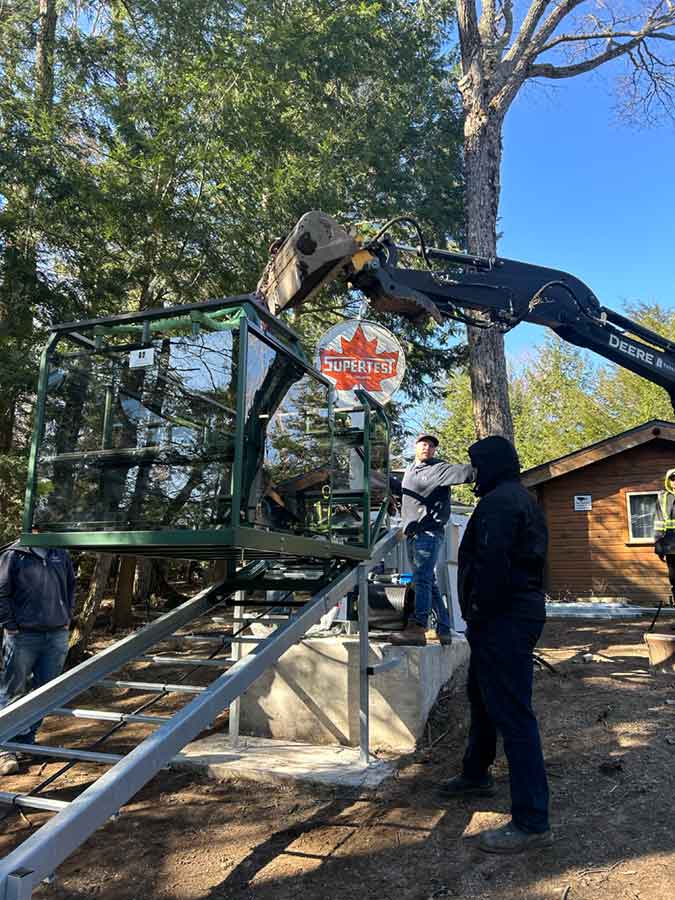 Hillside Tram Installation in Muskoka, ON