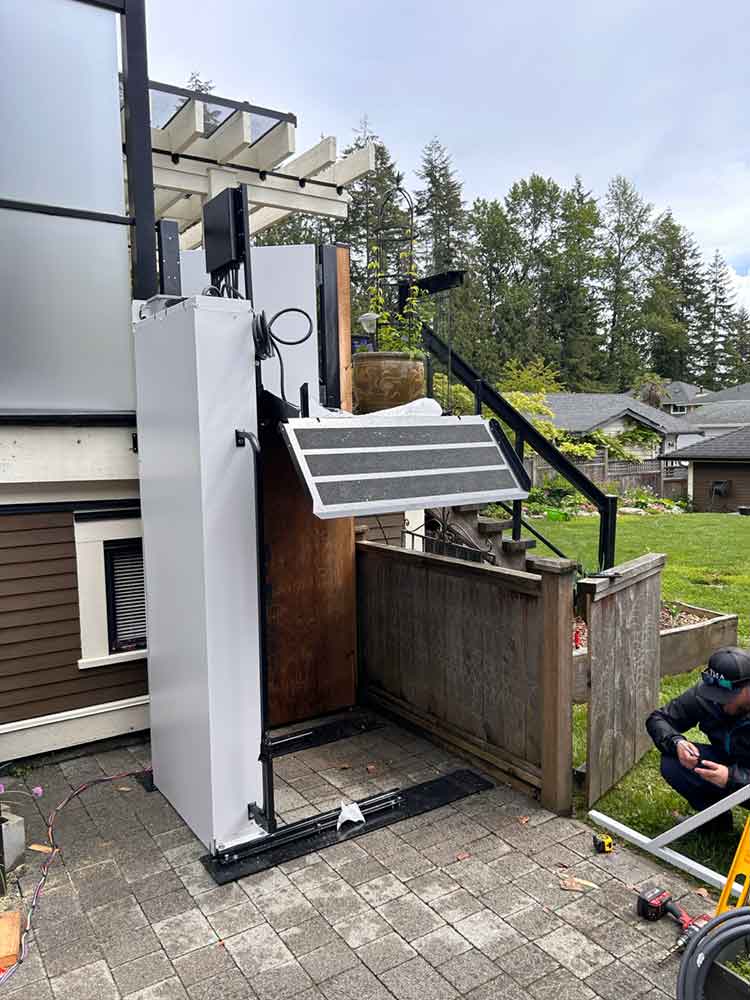Vertical platform lift North Vancouver installation