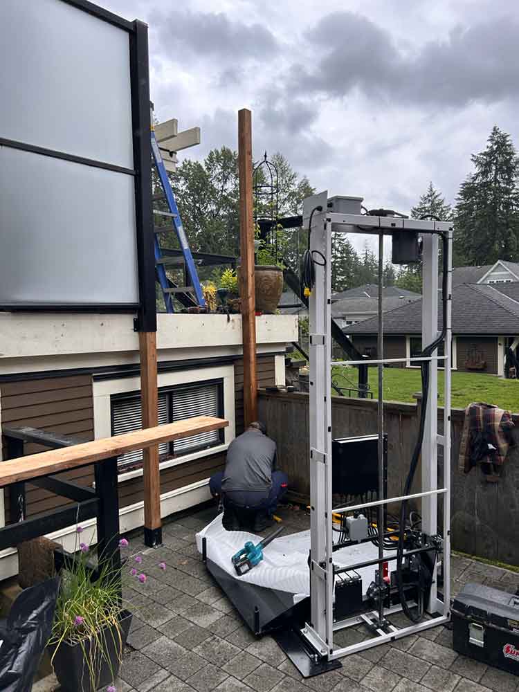 Vertical platform lift North Vancouver installation