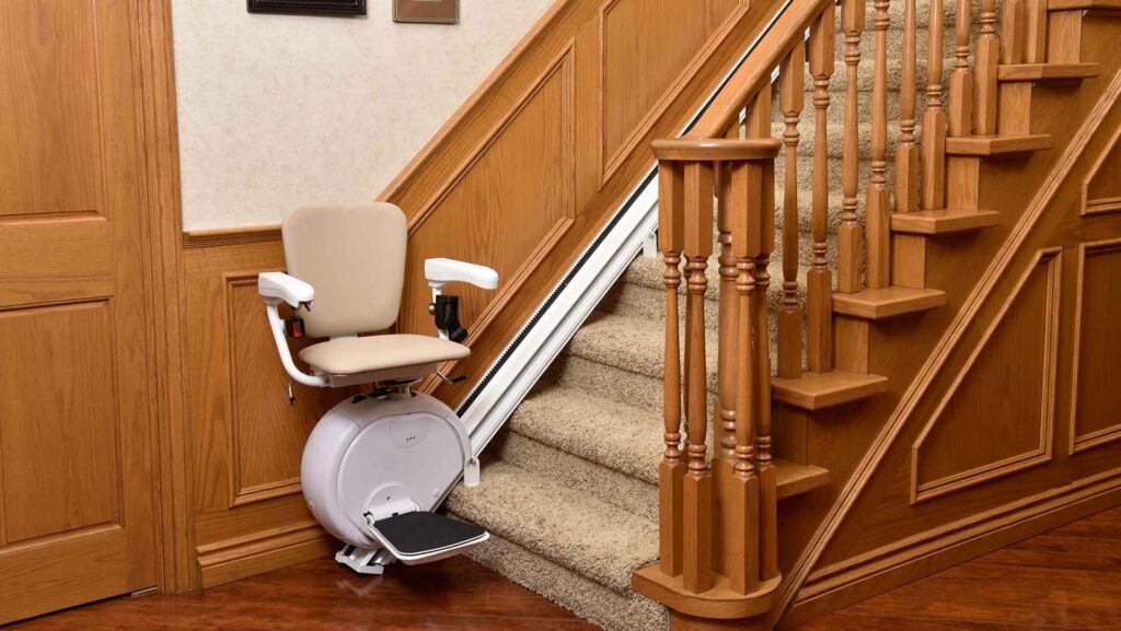 custom stairlift installed in vancouver home